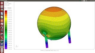 CalculiX  Spherical tank FEA [upl. by Way305]