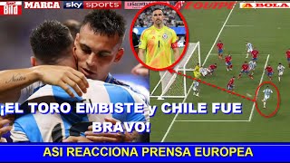 🔥 ASI REACCI0NA PRENSA EUROPEA a VICTORIA de ARGENTINA vs CHILE COPA AMERICA 2024 [upl. by Drawd939]