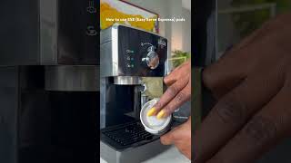 How to use ESE easy serve espresso pods with espresso coffee machines [upl. by Renruojos479]