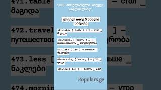 1000 ყველაზე პოპულარული ინგლისური სიტყვა ქართული და რუსული თარგმანებით 471475 [upl. by Danie]