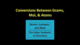 Conversions Between Grams Mol amp Atoms [upl. by Aik75]