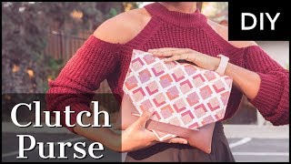 How To Make A Clutch Purse from Scratch [upl. by Ulphi]