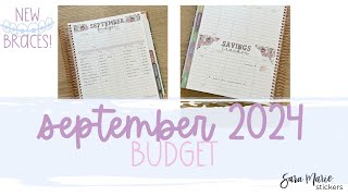 September 2024 Budget  Sara Marie Stickers  2024 Humble Beginnings Budget Planner [upl. by Shoifet]