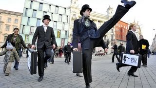 Silly Walk City March in Brno 2013 [upl. by Ainatit]