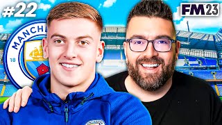 HES BACK  Part 22  SAVING MAN CITY FM23  Football Manager 2023 [upl. by Erdnad]