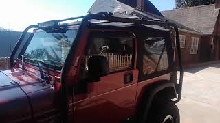 jeep tj walk around 25 suspension lift 1¹⁴ body lift nexen tires on ion 174 rims with roof rack [upl. by Eiznekcm]