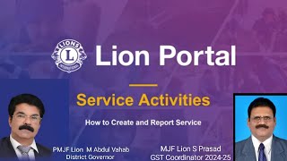 How to create and report a service activity in LION PORTAL [upl. by Sherlocke]