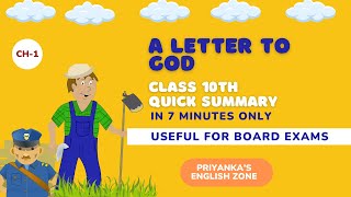 A Letter to God  Class 10 English  CBSE First Flight Chapter 1 Summary  Only in 7 mins shorts [upl. by Eihtak764]