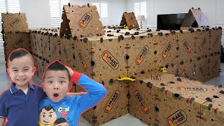 We Build the Biggest Cardboard Fort Ever CKN [upl. by Tereve512]