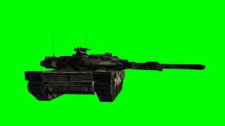 green screen Battle Tank  free green screen  free use [upl. by Trenton]