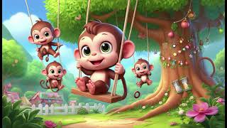 Five Little Monkeys Swinging in the Tree  Nursery Rhymes amp Kids Songs [upl. by Jaclin]