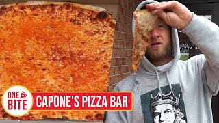 Barstool Pizza Review  Capones Pizza Bar Branford CT [upl. by Atterys]