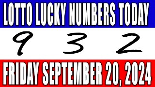 Lotto tips and Strategies  3 Best 2D and 3D lotto Lucky numbers today Friday September 20 2024 [upl. by Enyehc422]