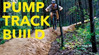 Building a Pump Track Section on my Backyard MTB Trail [upl. by Irehc]