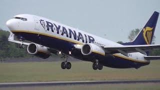 Ryanair Boeing 737800 Taking Off from Dublin Airport Ireland [upl. by Mather]