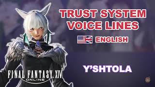 FFXIV  Trust System Voice Lines Yshtola English Voice [upl. by Arag]