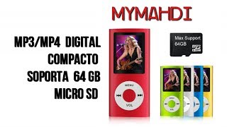 MP3 Mymahdi Reproductor Digital y Portátil de MP3 MP4  UnBoxing y review en Español [upl. by Neelear373]