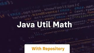 java util math [upl. by Edyaj]