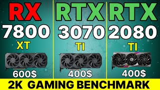 RX 7800 XT VS RTX 3070 TI VS RTX 2080 TI VS ARC A770 1440p gaming benchmarks [upl. by Pam]