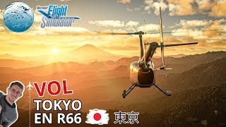 🔴Tokyo en R66 Cowansim 🚁  Immersive audio R66 Sound  Flight Simulator [upl. by Khorma]