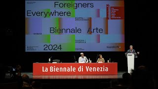 Biennale Arte 2024  Conferenza stampa nella lingua italiana dei segni LIS [upl. by Stanfill]