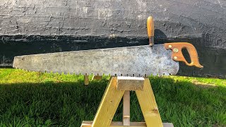 Restoring amp Sharpening A Disston Crosscut Saw [upl. by Rebel]