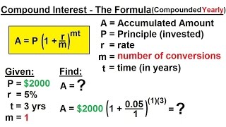 Business Math  Finance Math 3 of 30 Compound Interest  The Formula Compounded Yearly [upl. by Ahsaet]