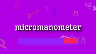 How to say quotmicromanometerquot High Quality Voices [upl. by Cryan]