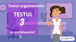 Textul argumentativ Rezolvarea testului 3 de antrenament Bac Romana [upl. by Enyawd171]