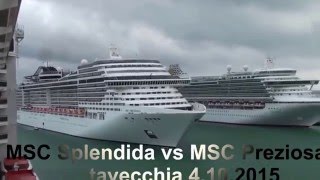 MSC Splendida vs MSC Preziosa 4102015 [upl. by Haidabej]