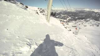 Whistler Peak Chair Top to Bottom in 80 seconds March 2012 [upl. by Hump]