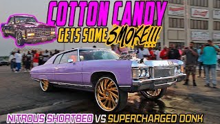 COUNTRY C SUPERCHARGED DONK VS NITROUS SHORTBED C10 GRUDGE RACE [upl. by Aihsyt]