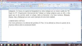 Comentario de texto Periodistico Niños explotados Usero [upl. by Hertzfeld]