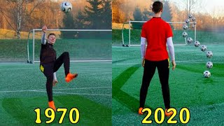 Free Kicks from 1900 to 2020  THE EVOLUTION OF FOOTBALL FREEKICKS [upl. by Ciaphus]