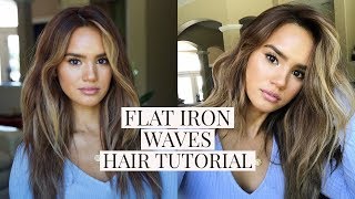 FLAT IRON BEACH WAVES HAIR TUTORIAL DACEY CASH [upl. by Ube583]