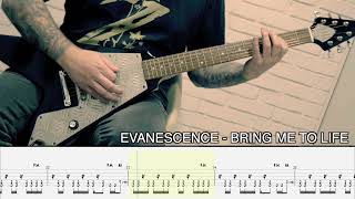 EVANESCENCE  Bring me to life GUITAR COVER  TAB [upl. by Duntson]