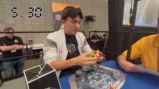 CubingUSA Nationals 2023 3x3x3 blindfolded 1st place by Tommy Cherry [upl. by Ecylahs]