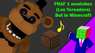 FNAF  Freddy music box Los Toreadors in Minecraft [upl. by Oidgime100]