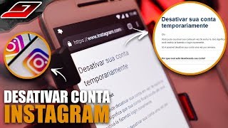 Como DESATIVAR o INSTAGRAM Temporariamente ATUALIZADO [upl. by Aivuy931]