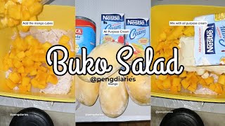 Mango Buko Salad Recipe  pengdiaries [upl. by Ahab]