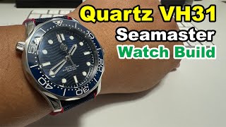 Quartz Seamaster Watch Build with Seiko VH31 movement [upl. by Calan900]