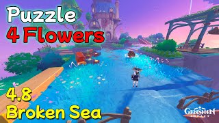 Puzzle  4 Flowers  Broken Sea Simulanka 48 Genshin Impact [upl. by Meedan]