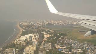 Landing on Mumbai airport from Arabian sea side [upl. by Gabriello]