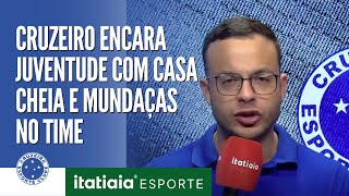 CRUZEIRO TEM MUDANÃ‡AS FORÃ‡ADAS PARA A PARTIDA DIANTE DO JUVENTUDE CONFIRA A PROVÃVEL ESCALAÃ‡ÃƒO [upl. by Marozas]