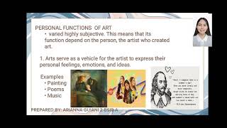 FUNCTIONS OF ART G3CHAPTER 4 [upl. by Harte]