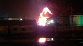 One dead in late night fire at Gujarats Kandla port [upl. by Zwick]