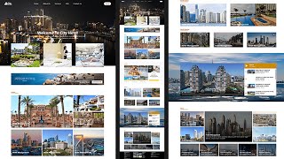 Hotel web design tutorial full responsive using tailwind css html js tailwindcss [upl. by Niram689]