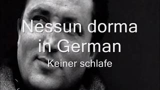 Nessun dorma in German Keiner schlafe  Lyrics  Fritz Wunderlich [upl. by Sidoney]