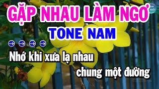 Karaoke Gặp Nhau Làm Ngơ Tone Nam Nhạc Sống Mới Dễ Hát Nhất  Karaoke Đệ Nhất [upl. by Kalil]