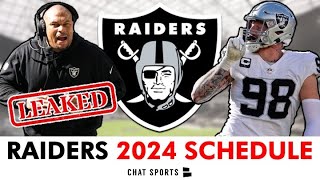 Las Vegas Raiders 2024 Schedule Opponents amp Instant Analysis  NFL Schedule Release [upl. by Yllus909]